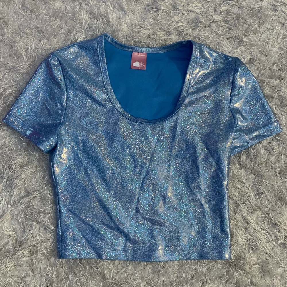 Sparkly Blue Crop top
